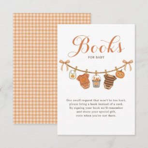 Carte D'accompagnement Livres pour Baby shower Halloween