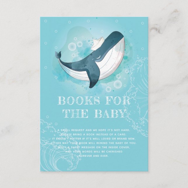 Carte D'accompagnement Livres pour Baby Whale Ocean (Devant)