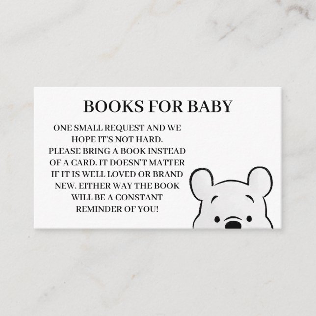 CARTE D'ACCOMPAGNEMENT LIVRES POUR BABY WINNIE (Devant)