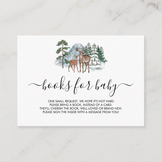 Carte D'accompagnement Livres Pour Baby Winter Wonderland Baby shower Dee (Devant)