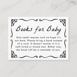 Carte D'accompagnement Livres pour bébé à la baby shower Halloween toile