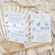 Livres pour bébé à la douche de bébé Coastal Sea Y