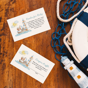 Carte D'accompagnement Livres Pour Bébé À L'Aquarelle D'Ours Nautique