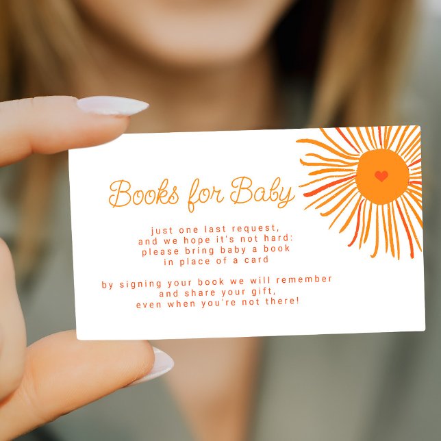 Carte D'accompagnement Livres pour bébé apportez un livre baby shower sol (Créateur téléchargé)