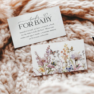 Carte D'accompagnement Livres pour bébé aquarelle Wildflower Sprinkle