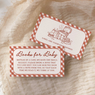 Carte D'accompagnement Livres pour bébé Baby Q BBQ Baby Shower