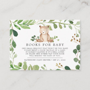 Carte D'accompagnement Livres Pour Bébé Baby shower Card