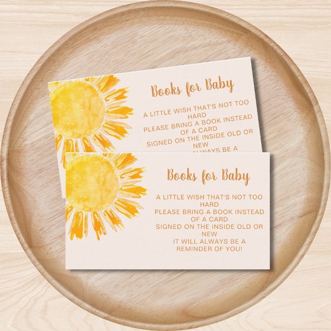 Carte D'accompagnement Livres Pour Bébé Baby shower Sunshine (Créateur téléchargé)
