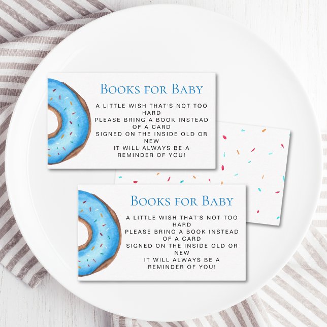 Carte D'accompagnement Livres Pour Bébé Bleu Donut Bébé Sprinkel (Créateur téléchargé)