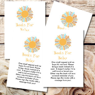 Carte D'accompagnement Livres Pour Bébé Boho Sun Voici Le Soleil