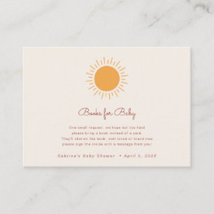 Carte D'accompagnement Livres pour bébé Boho Sunshine