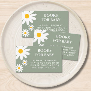 Carte D'accompagnement Livres pour bébé Daisy Vert Sauge