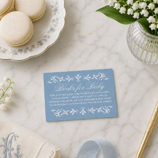 Carte D'accompagnement Livres pour bébé de douche de bébé bleu Wedgewood