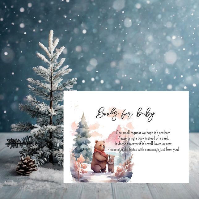 Carte D'accompagnement Livres pour bébé de la forêt d'hiver (Créateur téléchargé)