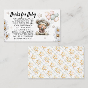 Carte D'accompagnement Livres pour bébé dessin ourson fantaisiste