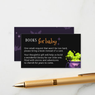 Carte D'accompagnement Livres pour bébé Éffrayant Baby shower cauldron ve