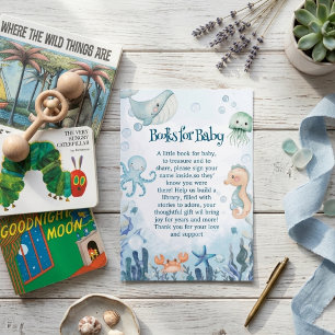Carte D'accompagnement Livres pour bébé Fête de bébé sous la mer