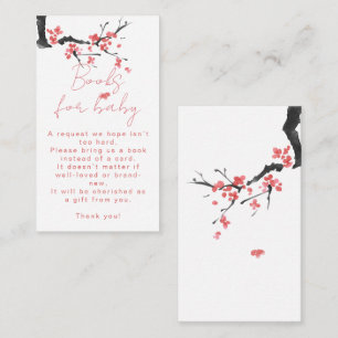 Carte D'accompagnement Livres pour bébé Fête de naissance Fleur rose pour
