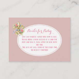 Carte D'accompagnement Livres pour bébé Fleur de Lys enveloppe pour Baby