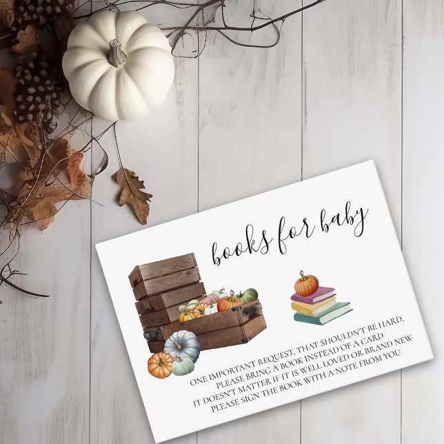 Carte D'accompagnement Livres pour bébé Halloween Citrouille Aquarelle (Créateur téléchargé)