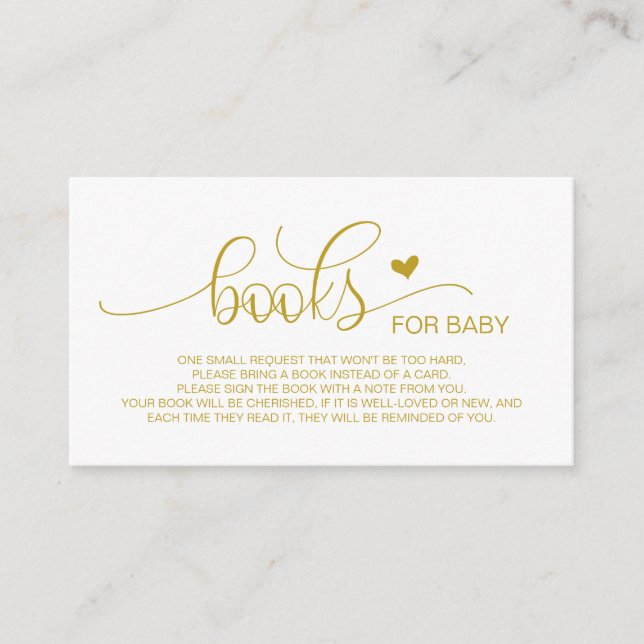 Carte D'accompagnement Livres pour bébé, Hand Lettered or Script (Devant)