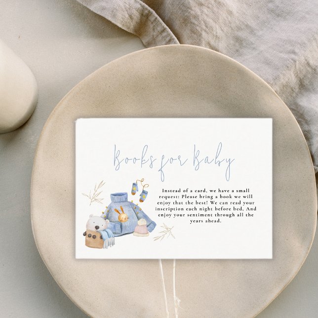 Carte D'accompagnement Livres Pour Bébé Jouets Hiver Baby shower Fille (Books For Baby Winter Toys Girl Baby Shower Enclosure Card)