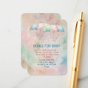 Carte D'accompagnement Livres pour bébé jumeaux garçon et fille douche