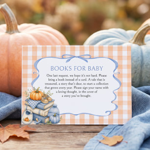 Carte D'accompagnement Livres pour bébé Little Pumpkin Baby Shower