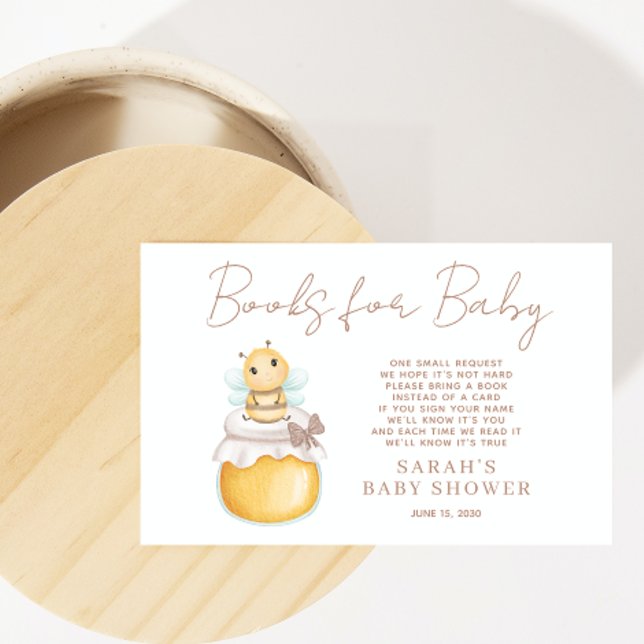 Carte D'accompagnement Livres Pour Bébé mignonne Bumblebee Réserver Deman (Créateur téléchargé)