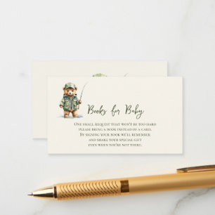 Carte D'accompagnement Livres pour bébé mignonne pêche à l'ours