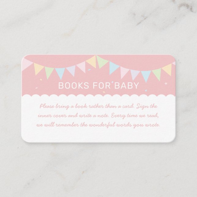 Carte D'accompagnement Livres pour bébé pour Baby Shower Fille Alpaga Lam (Devant)
