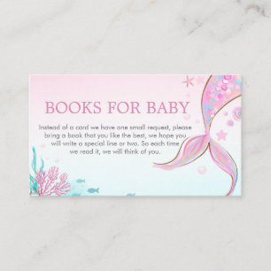 Carte D'accompagnement Livres pour bébé pour Baby Shower Sirène