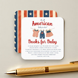 Carte D'accompagnement Livres pour bébé pour la Baby Shower américaine