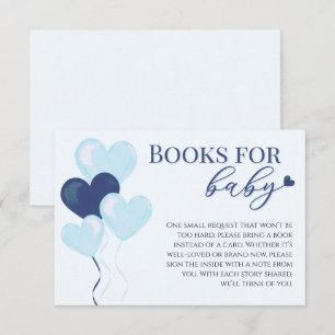 Carte D'accompagnement Livres pour bébé pour la fête prénatale de garçon
