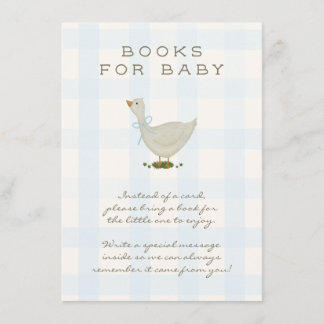Carte D'accompagnement Livres pour bébé pour une Baby Shower sur le thème