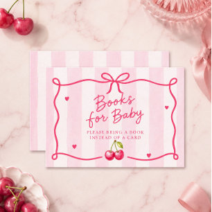 Carte D'accompagnement Livres pour Bébé pour une Baby Shower sur le thème
