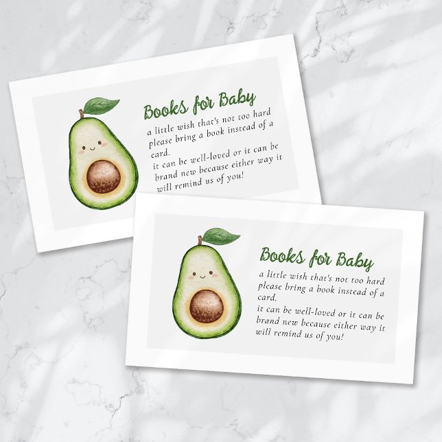 Carte D'accompagnement Livres pour bébé Saint Guacamole Baby shower migno (Créateur téléchargé)