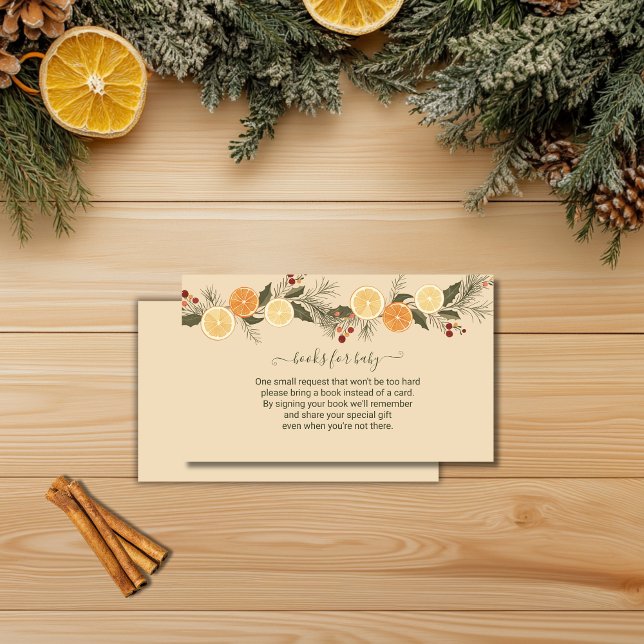 Carte D'accompagnement Livres pour bébé séché Citrus de Noël Fruit (Créateur téléchargé)