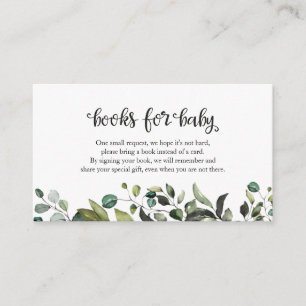 Carte D'accompagnement Livres pour bébé Simple verdure automne Baby Showe