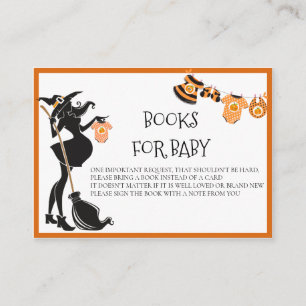 Carte D'accompagnement Livres pour bébé sorcière Halloween