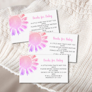 Carte D'accompagnement Livres pour bébé Sunshine Baby shower fille