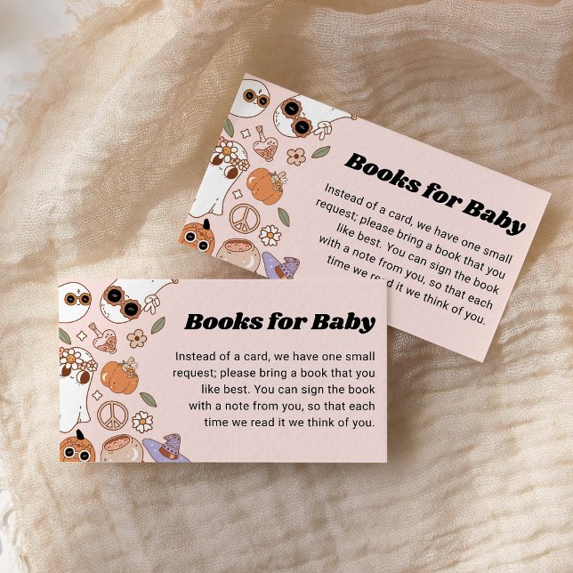 Carte D'accompagnement Livres Pour Bébé Super Halloween Baby shower Fantô (Créateur téléchargé)