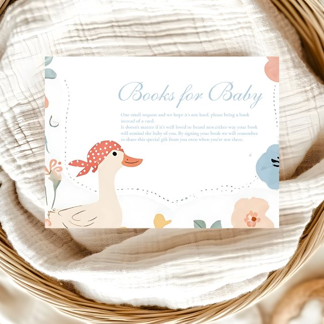 Carte D'accompagnement Livres pour bébés Blue Silly Goose pour bébé (Créateur téléchargé)