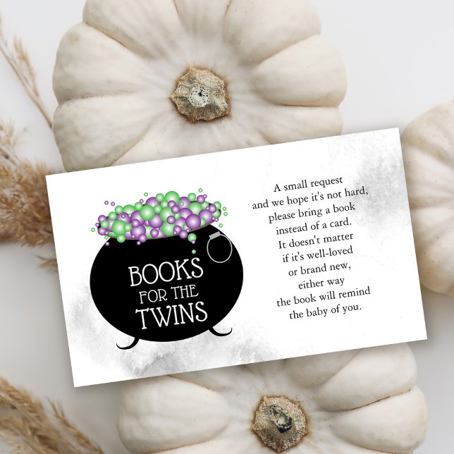 Carte D'accompagnement Livres pour bébés brasser Halloween Twins Baby sho (Créateur téléchargé)