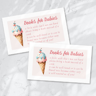 Carte D'accompagnement Livres pour bébés Crème glacée Scoops Twins