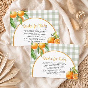 Carte D'accompagnement Livres pour la Baby Shower Bébé Oranges