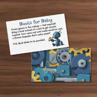 Carte D'accompagnement Livres pour les engrenages de bébé robot