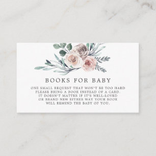 Carte D'accompagnement Livres Roses Boho Pour Baby Baby shower Card
