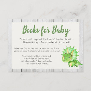 Carte D'accompagnement Livres rustiques Dinosaur pour Baby Card
