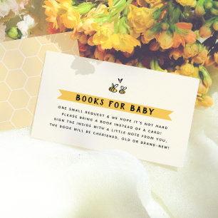 Carte D'accompagnement Livres Rustiques pour Bébé sur les Abeilles pour B